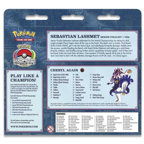 Kartová hra Pokémon TCG: World Championships Deck Sebastian Lashmet Cheryl Again (Pokémon) Kartová hra Pokémon TCG: World Championships Deck Sebastian Lashmet Cheryl Again (Pokémon)