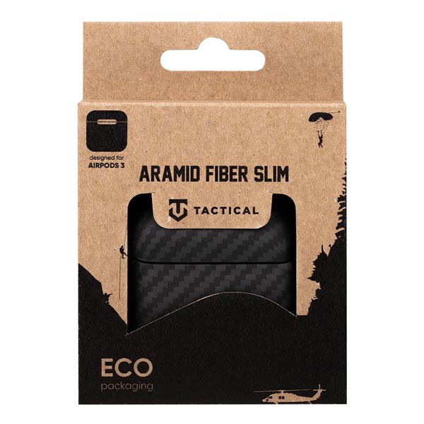 Kryt na slúchadlá Tactical Aramid Fiber Slim Airpods 3, čierne Kryt na slúchadlá Tactical Aramid Fiber Slim Airpods 3, čierne