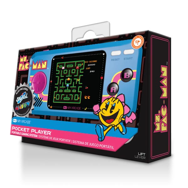 My Arcade retro vrecková konzola Ms. Pac-Man (3 v 1)
