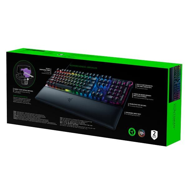 Razer Huntsman V2 (Purple Switch) US, vystavený, záruka 21 mesiacov