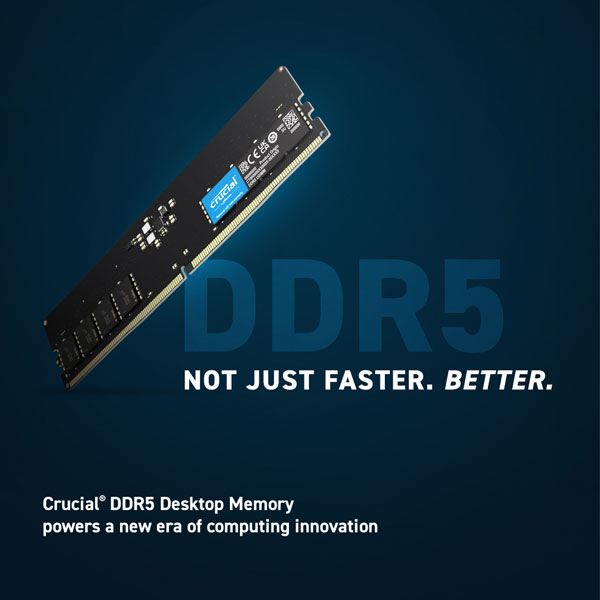 Crucial DDR5 32 GB kit 4800 MHz CL40 Operačná pamäť Unbuffered Crucial DDR5 32 GB kit 4800 MHz CL40 Operačná pamäť Unbuffered