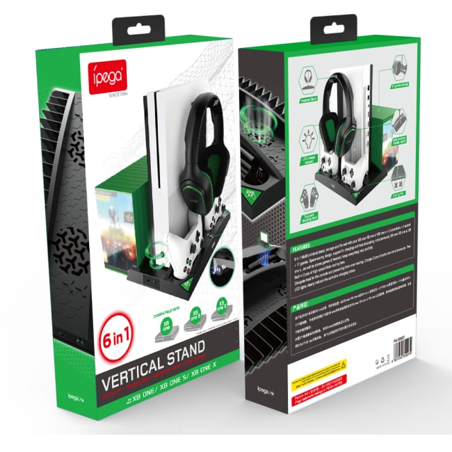 Dokovacia stanica iPega XB007 pre Xbox One, One S a One X, bezdrôtový controller a slúchadlá Dokovacia stanica iPega XB007 pre Xbox One, One S a One X, bezdrôtový controller a slúchadlá