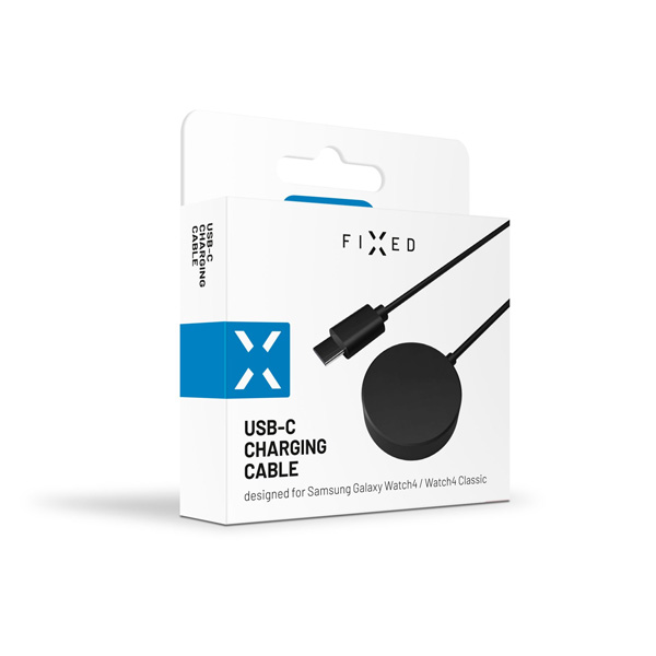 FIXED Nabíjací USB-C kábel pre Samsung Galaxy Watch 4 a ďalšie modely hodiniek Samsung Galaxy, čierna FIXED Nabíjací USB-C kábel pre Samsung Galaxy Watch 4 a ďalšie modely hodiniek Samsung Galaxy, čierna