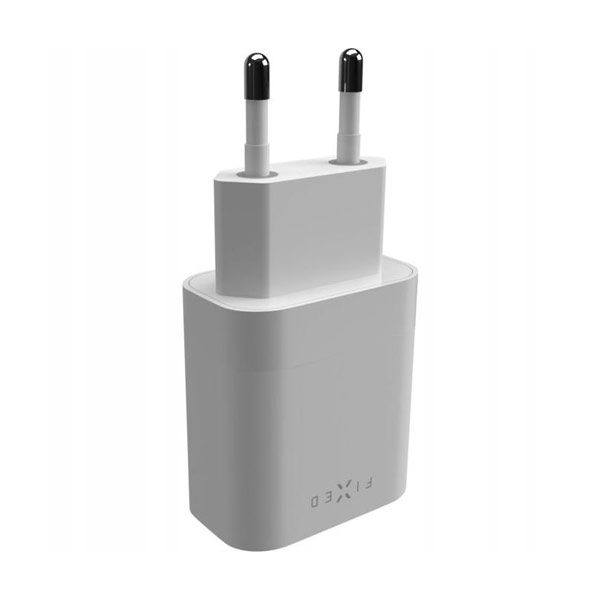 FIXED Sieťová nabíjačka s USB-C, PD, 20W, biela