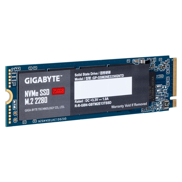 GIGABYTE 256 GB NVMe SSD disk, M.2, (1700 MB/s, 1100 MB/s) GIGABYTE 256 GB NVMe SSD disk, M.2, (1700 MB/s, 1100 MB/s)