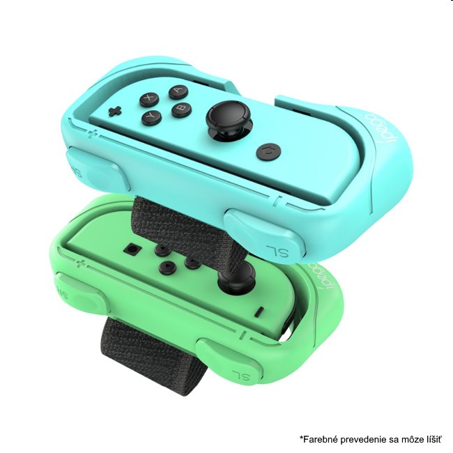 iPega Grip s popruhom pre Nintendo Joy-Con ovládače, modrý/červený (2ks)