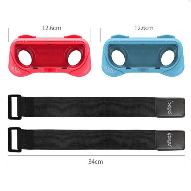 iPega Grip s popruhom pre Nintendo Joy-Con ovládače, modrý/červený (2ks)