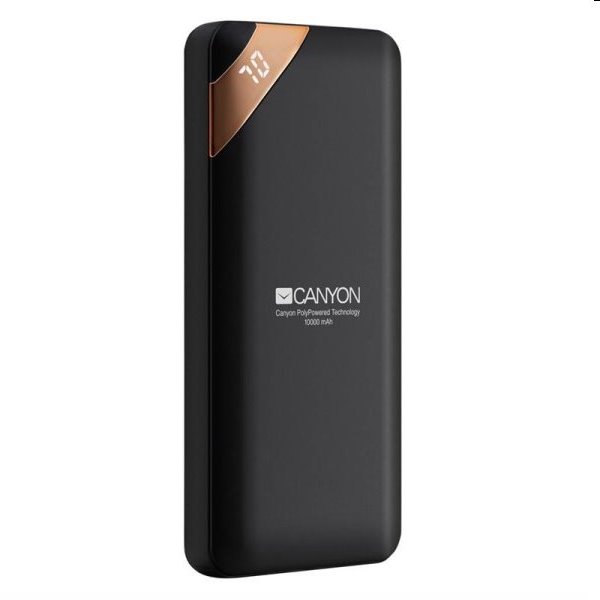 Powerbanka Canyon s digitálnym displejom USB-C 10000 mAh, čierna a POP! Nakia čierna Panther Legacy S1 (Marvel) Special Edition