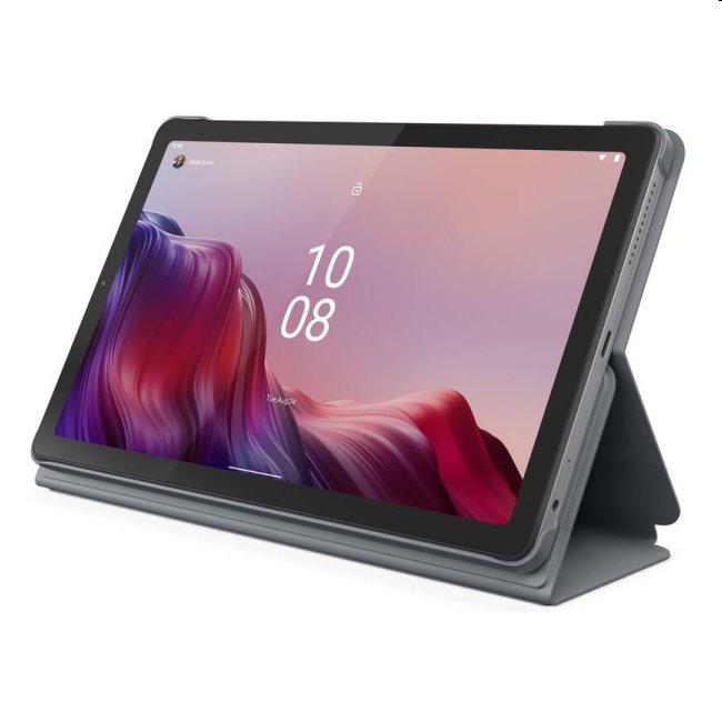 Puzdro folio case s fóliou pre Lenovo Tab M9, šedá