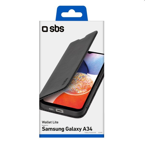 Knižkové puzdro SBS Book Wallet Lite pre Samsung Galaxy A34 5G, čierna
