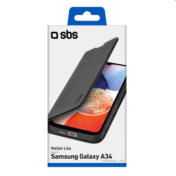 Knižkové puzdro SBS Book Wallet Lite pre Samsung Galaxy A34 5G, čierna Knižkové puzdro SBS Book Wallet Lite pre Samsung Galaxy A34 5G, čierna