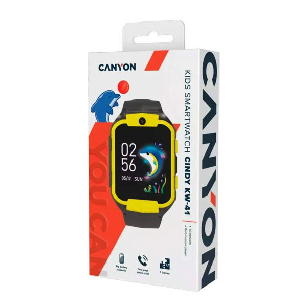 Canyon KW-41, Cindy, smart hodinky pre deti, žlté Canyon KW-41, Cindy, smart hodinky pre deti, žlté