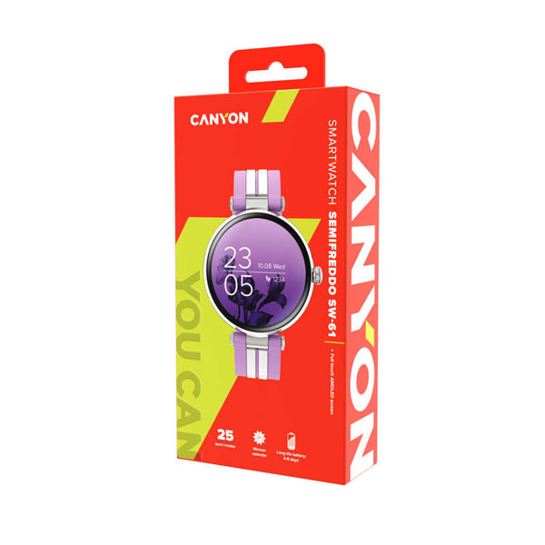 Canyon SW-61, Semifreddo smart hodinky dámske, fialové Canyon SW-61, Semifreddo smart hodinky dámske, fialové