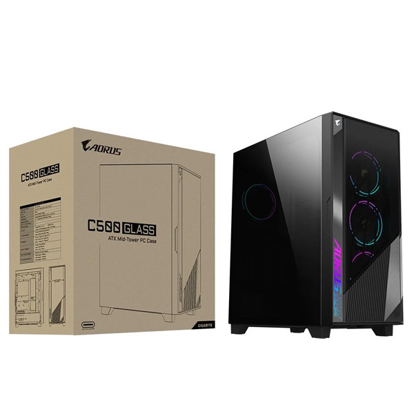 Gigabyte AORUS case C500 GLASS, E-ATX, Mid Tower