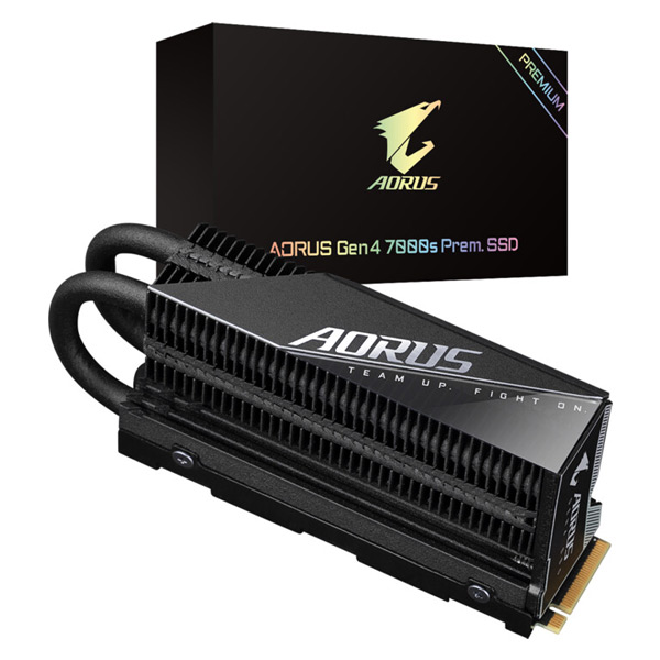 GIGABYTE AORUS NVMe Gen 4 7000s SSD disk 2 TB, (7000 MB/s, 6850 MB/s), HeatSink