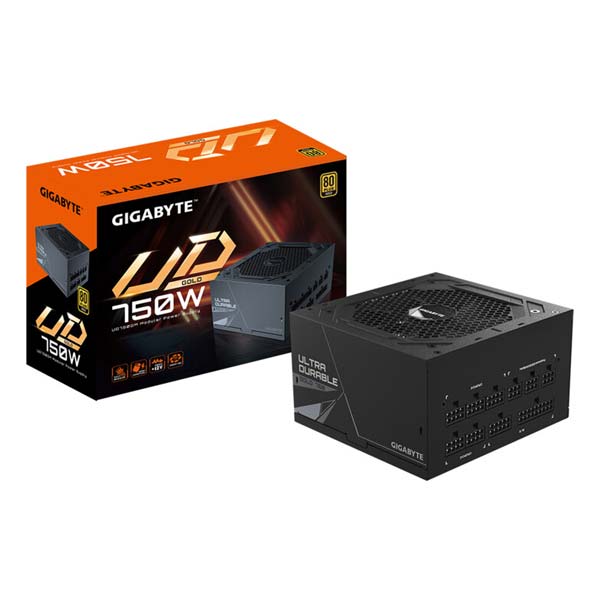 GIGABYTE Zdroj UD750GM, 750W, ATX, 80PLUS Gold, modulárny