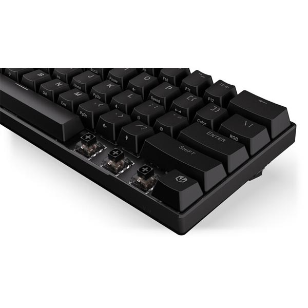 ENDORFY herná klávesnica Thock Compact BR RGB /USB/ brown sw. / bezdrôtová / mechanická / US layout / mini /čierna RGB
