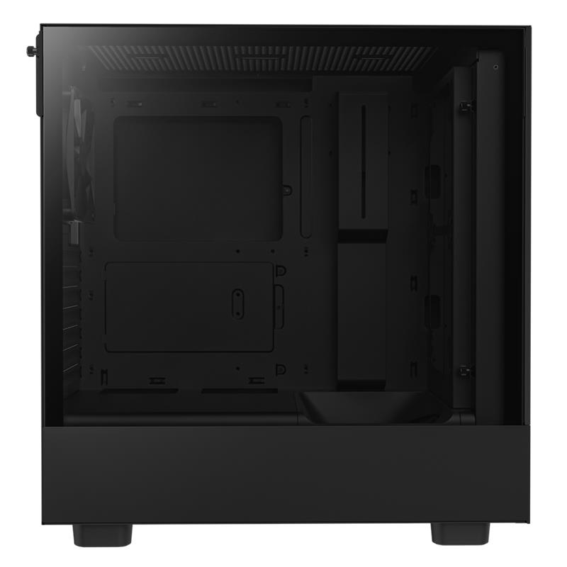 NZXT case H5 Flow / 2x120 mm fan / tempered glass / mesh panel / black