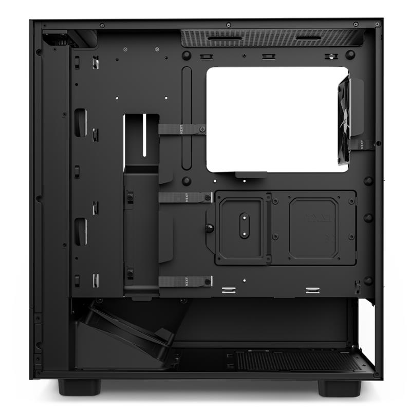 NZXT case H5 Flow / 2x120 mm fan / tempered glass / mesh panel / black
