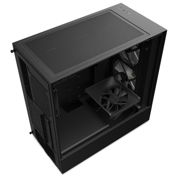 NZXT case H5 Flow RGB edition / 2x120 mm fan / USB 3.0 / USB-C 3.1 / RGB / tempered glass / mesh panel / black