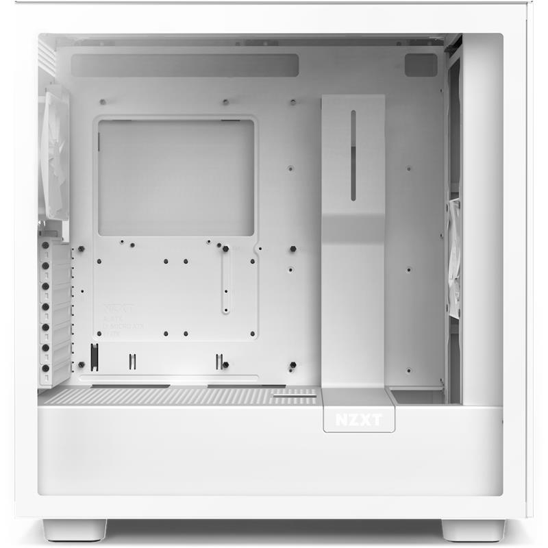 NZXT H7 Flow edition PC skrinka, ATX, 2x 120 mm ventilátory, USB-C, 2x USB, tvrdené sklo, pletivový panel, biela