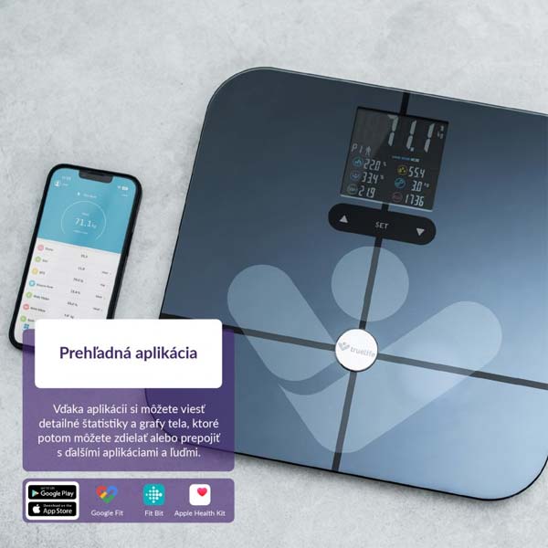 TrueLife FitScale W7 BT, čierna