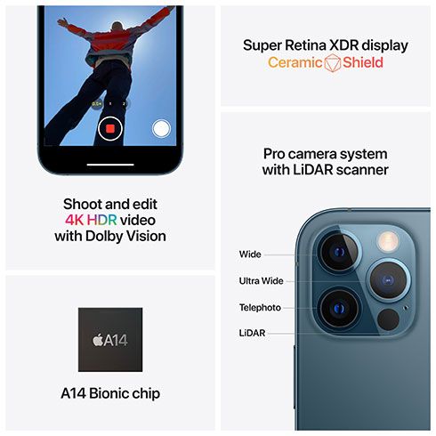 Apple iPhone 12 Pro 256 GB tichomorsky modrá *Trieda C*