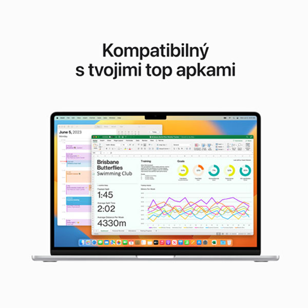 Apple MacBook Air 15" M2 8-core CPU 10-core GPU 8GB 256GB (SK layout), strieborná Apple MacBook Air 15" M2 8-core CPU 10-core GPU 8GB 256GB (SK layout), strieborná