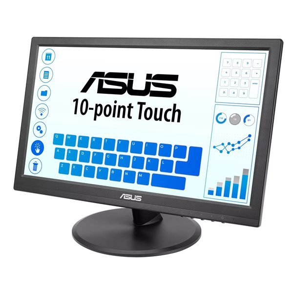 ASUS Monitor VT168HR, 15,6" TN WXGA, 1366 x 768, 16:9, 60 Hz, 400:1, 220 cd, 5 ms, HDMI VGA