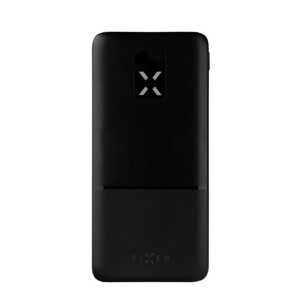 FIXED Powerbanka Zen 10 s LCD displejom a výstupom PD 20W, 10 000 mAh, čierna
