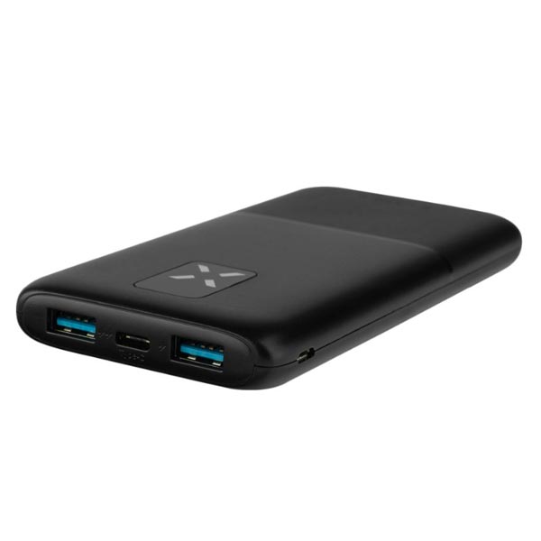 FIXED Powerbanka Zen 10 s LCD displejom a výstupom PD 20W, 10 000 mAh, čierna