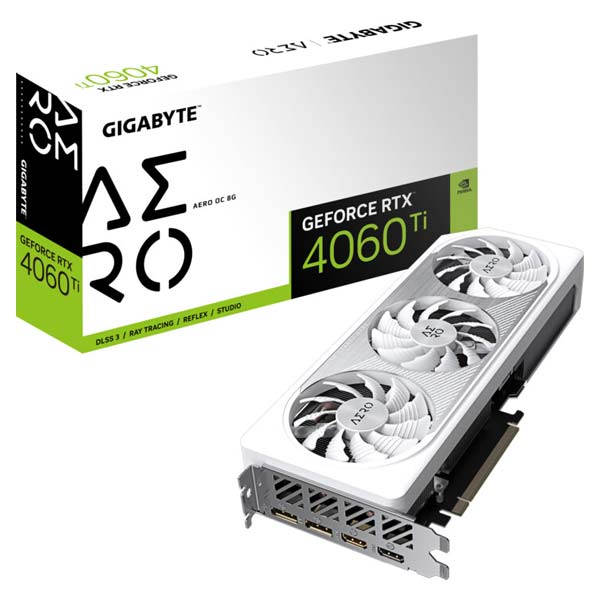 GIGABYTE GeForce RTX 4060 Ti 8G OC AERO Grafická karta GIGABYTE GeForce RTX 4060 Ti 8G OC AERO Grafická karta