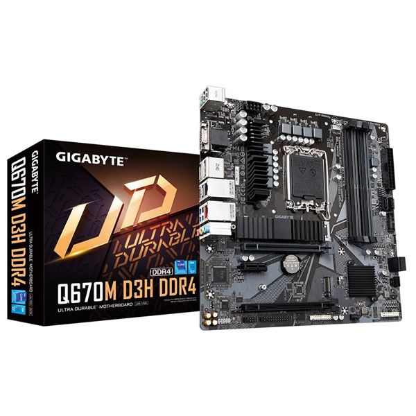 GIGABYTE Q670M D3H DDR4 Základná doska, Intel Q670, Socket1700, 4xDDR4, mATX