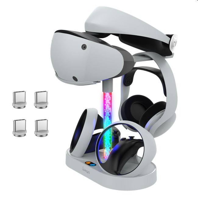 iPega PlayStation 5 VR2 multifunkčný nabíjací stojan