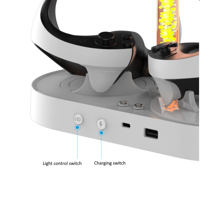 iPega PlayStation 5 VR2 multifunkčný nabíjací stojan iPega PlayStation 5 VR2 multifunkčný nabíjací stojan