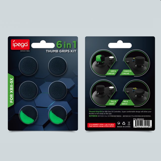 iPega sada krytiek XBX002 pre kontroler Xbox, čierny/zelený iPega sada krytiek XBX002 pre kontroler Xbox, čierny/zelený