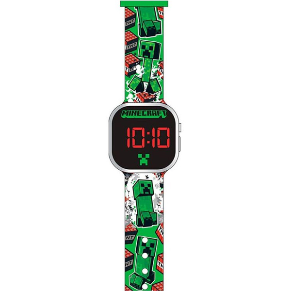 Kids Licensing detské LED hodinky Minecraft v.2, zelené