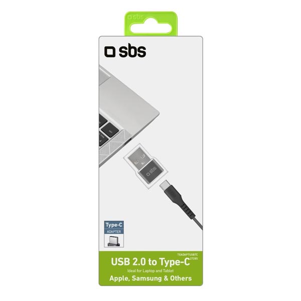 SBS Adaptér USB samec/USB-C samica, čierna