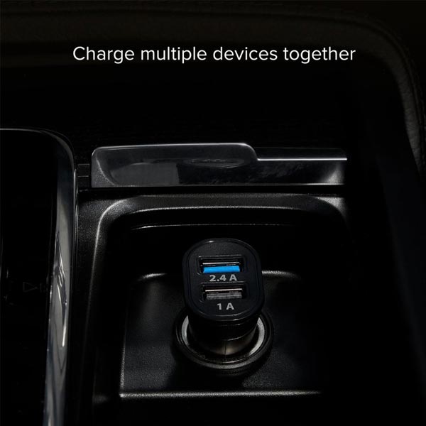 SBS Autoadaptér Mini 2x USB, 2,4 A, 12/24V, čierna