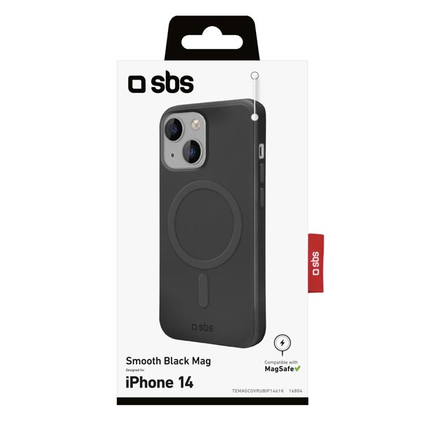 Zadný kryt SBS Smooth Mag s MagSafe pre iPhone 14, čierna