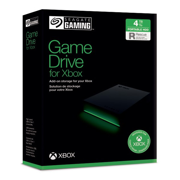 Seagate HDD Xbox externý disk 4TB, USB 3.2, čierny Seagate HDD Xbox externý disk 4TB, USB 3.2, čierny