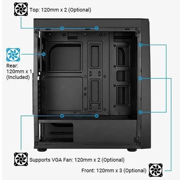 AeroCool case ML G Bolt, Mid Tower, ATX