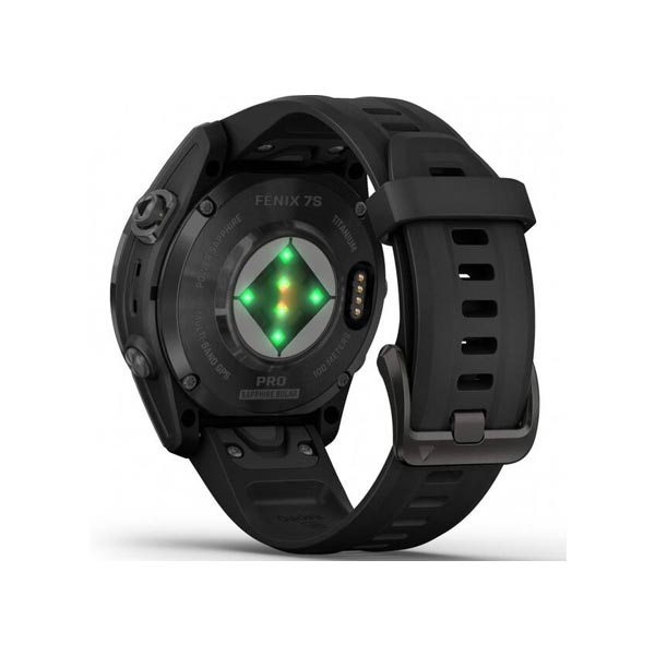 Garmin fenix 7S Pro Sapphire Solar, Carbon Gray DLC Titanium, Black Band