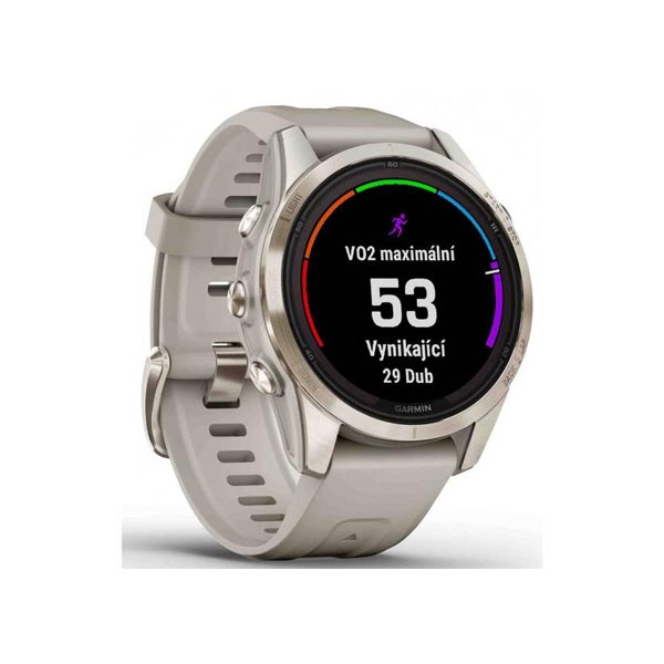 Garmin fenix 7S Pro Sapphire Solar, Soft Gold Stainless Steel, Light Sand Band