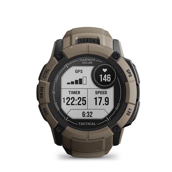 Garmin Instinct 2X Solar Tactical edícia, svetlohnedá