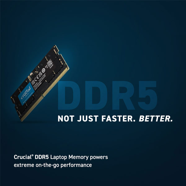 Crucial 16 GB DDR5-4800 SODIMM CL40 Operačná pamäť Crucial 16 GB DDR5-4800 SODIMM CL40 Operačná pamäť