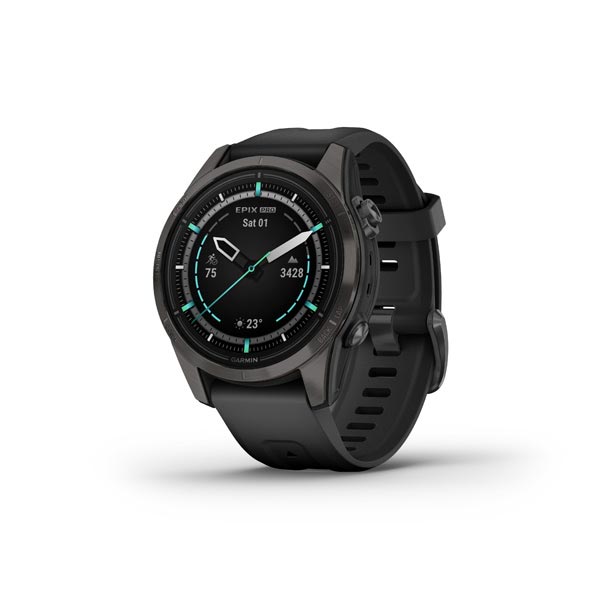 Garmin epix Pro (g2) Sapphire, 42mm, Carbon Grey DLC Titanium, Black band