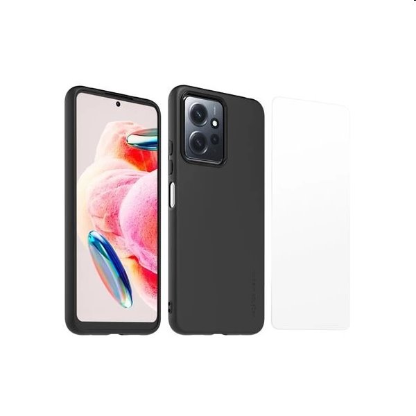 Zadný kryt a ochranné sklo Made for Xiaomi TPU pre Xiaomi Redmi Note 12 4G, čierna