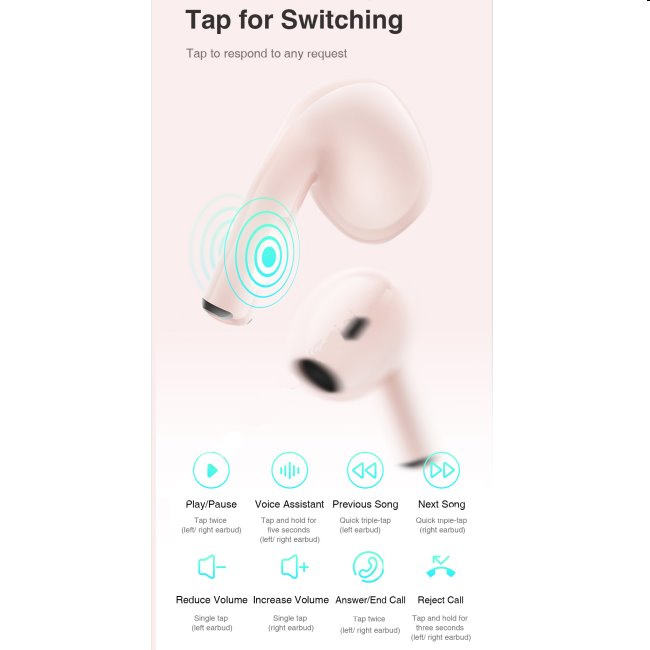 Mibro Earbuds 4 bezdrôtové slúchadlá TWS, fialová Mibro Earbuds 4 bezdrôtové slúchadlá TWS, fialová