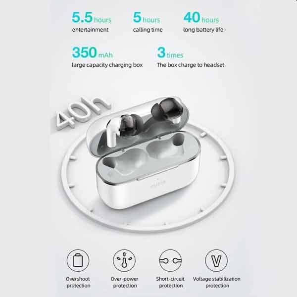 Mibro M1 bezdrôtové slúchadlá TWS, biela